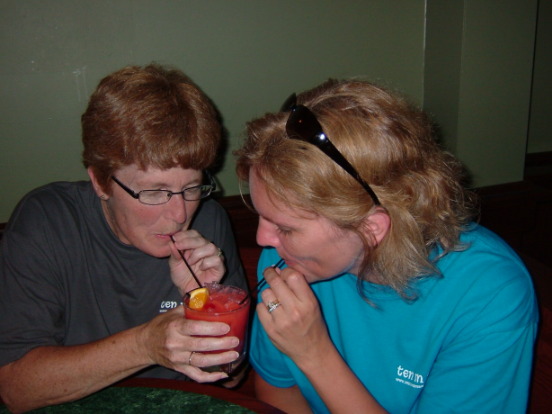 Faye and Lori enjoy sex on the beach at Great Dane Brew Pub in Madison WI