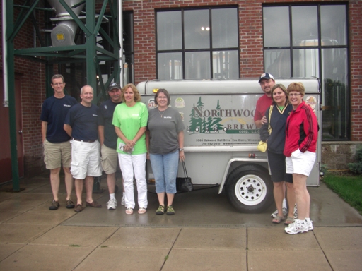 Wisconsin Brewery Tour Group at Northwoods Brew Pub in Eau Claire WI